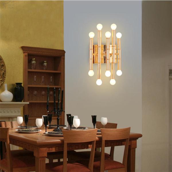 Gold Nordic Loft Villa Wall Lamp Art Creative Designer Meurice 10 Light Wall Sconce（WH-OR-183)
