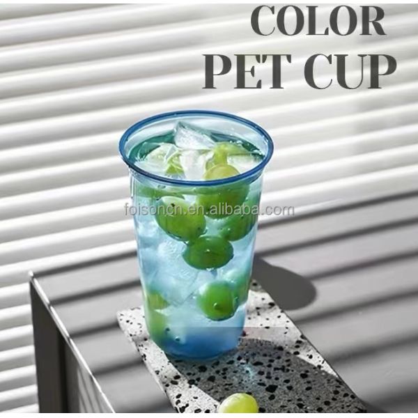 Custom Print Logo Bubble Tea Cup Juice Smoothie Cup 16oz/500ml/24oz/700ml