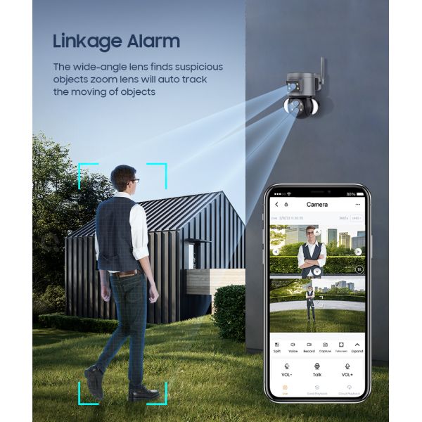 4 Mega Pixel Wireless Speed Dome Security Camera with Multiple Lens and Cloud Storage