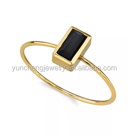 14K Gold Dipped Cubic Zirconia Crystal Ring OEM Rhinestone Ring