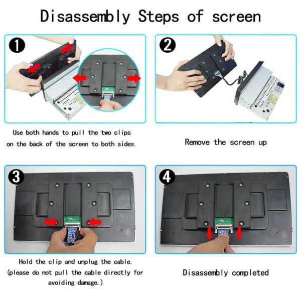Поворачиваемый экран 1 Din 9 дюймов 4G LTE 2+32G Сеть AM FM Радио Android Автомобильная стерео