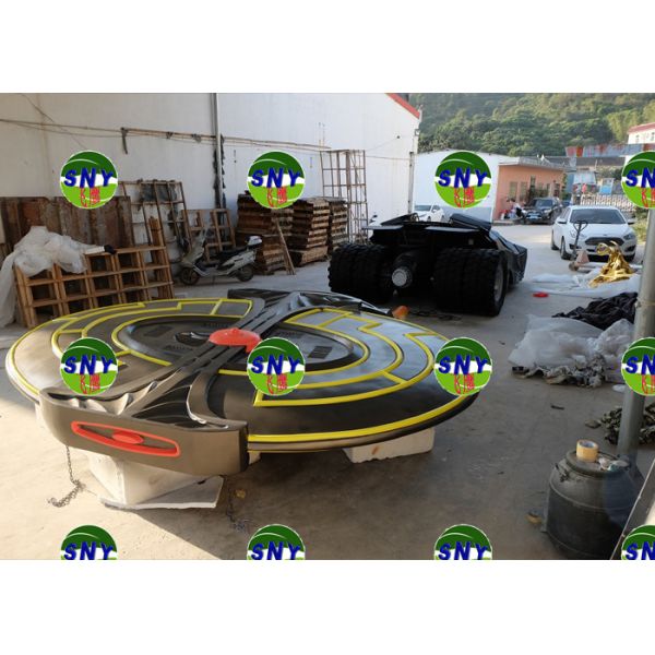outdoor Special Attraction spaceship model same in cartoon movie fiberglass as