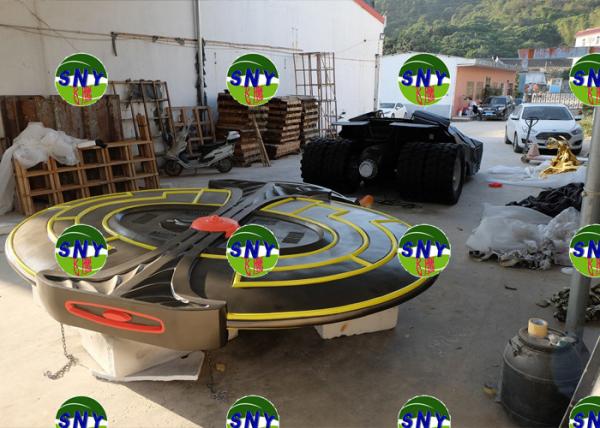 outdoor garden sculpture spaceship model same in cartoon movie fiberglass as  in garden/ plaza/ Celebrating party