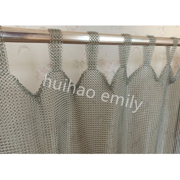 0.8x7 мм сварный металлический кольцевой сетчатый занавес для внутреннего убранства
