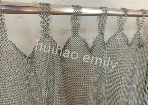 0.8x7mm Welded Type Metal Ring Mesh Curtain For Interior Decoration