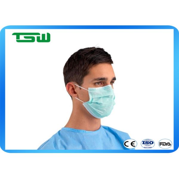 High quality disposable face masks with earloop in blue