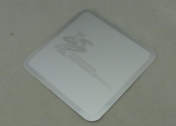 International Professional Services Custom Made Badges  Brass Photo Etched
