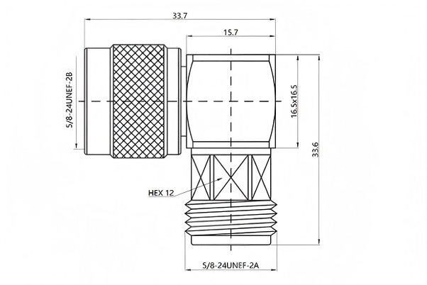 Nickel Plated Brass RF Adapter N Male to Female Right Angle with Low VSWR ≤1.2 and DC-4.5GHz Frequency Range