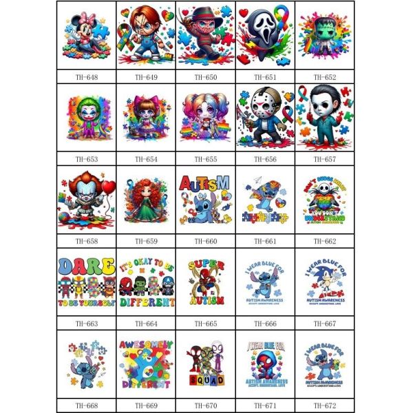 DTF heat transfer stickers Gang heat transfer DTF printing service supports customized batch production