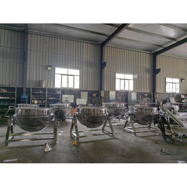 Factory Price 304 Stainless Steel Food Level Cooking Pot 200L Jacketed Kettle With Agitator