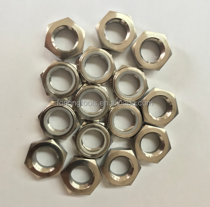 DIN Standard Natural Finish 1/2-20 Thin Nyloc Nut for Sprint Car Racing in Titanium Gr5 and Durability