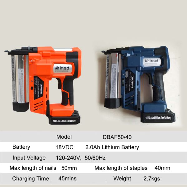 Versatile 18V Brad Nail Gun Pneumatic Gun Nails Stapler for Various Applications