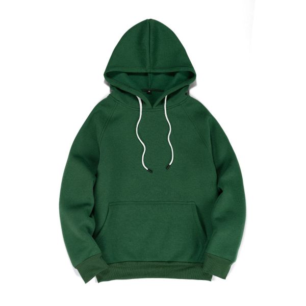 Men's Plus-size Hooded Sweatshirt Winter Streetman Loose White Fleece with Custom Print