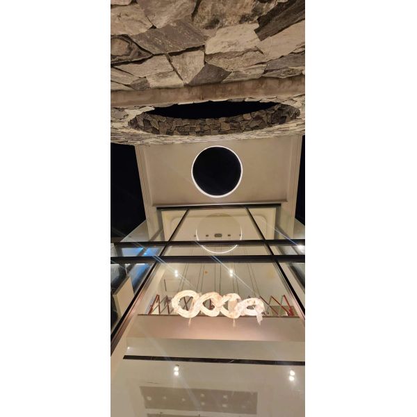 Natural Alabaster Chandelier 100W Dining Table Pendant Light 3000K 4000K 6000K