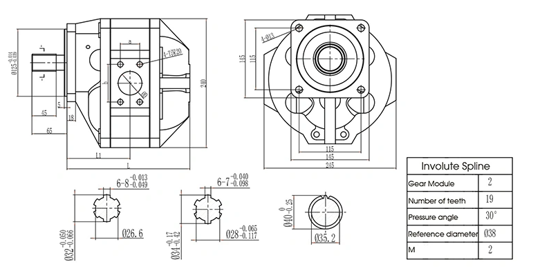 PISTON PUMP CBGj Series Gear Oil Pump for Wheel Loader