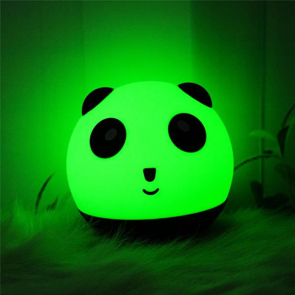 Panda Silicone Night Light Touch-sensitive USB Rechargeable 7 Colors Kid's Bedroom LED Table Lamp