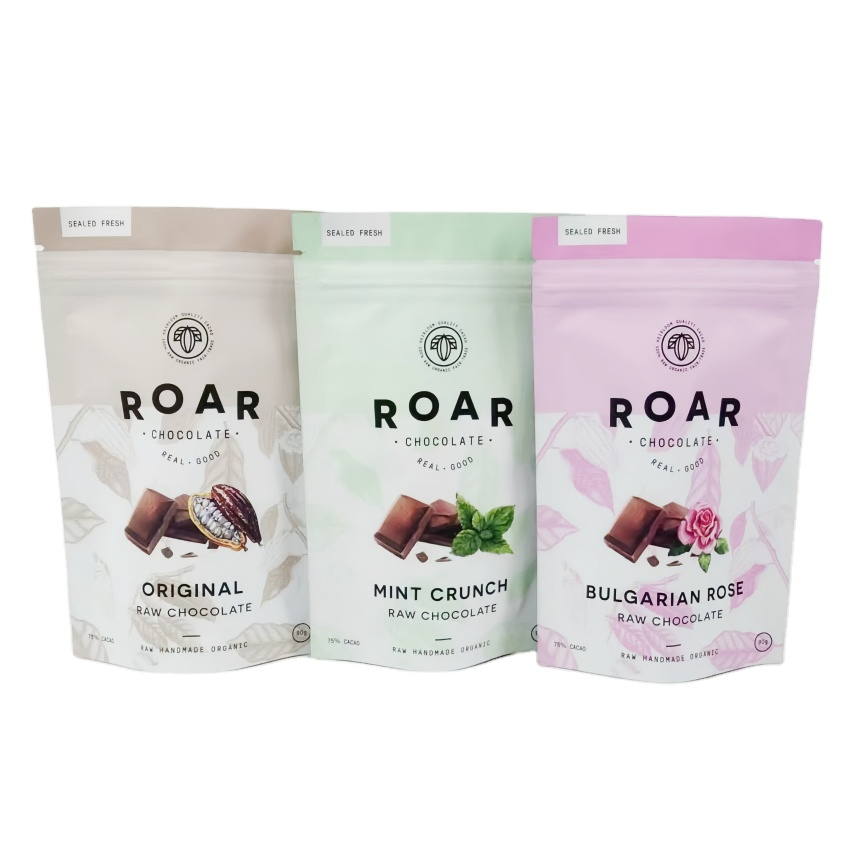 Chocolate Candy Mylar Stand Up Doypack Bag Zipper Food Plastic Packaging Pouch