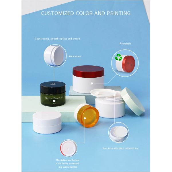 Круглый пустой белый опарник сливк цвета 20g 20ml косметический