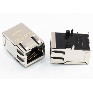 Brass Shielded RJ45 PCB Mount MJ3B-B211-RSLO5T135-1