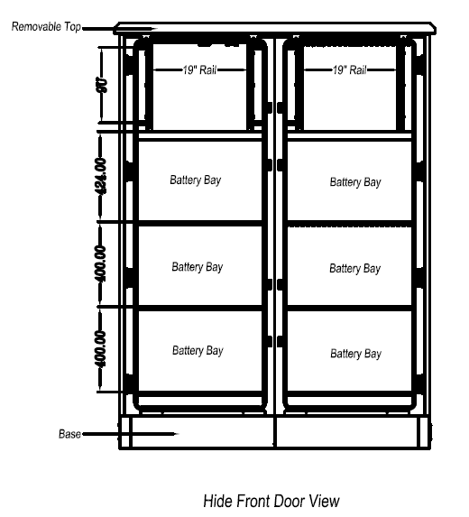 Two Bay Outdoor Base Station Cabinet High Strength Air Conditioner Cooling Anti Theft Design