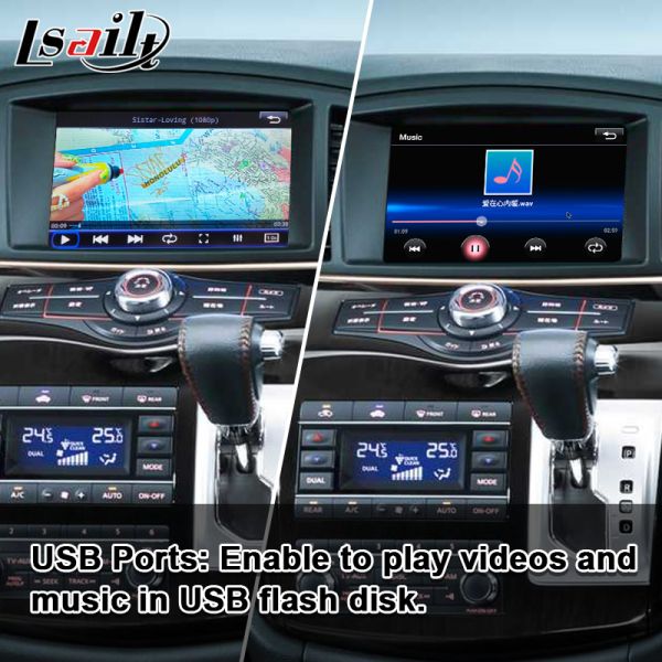Nissan CarPlay Interface con el auto de Android, YouTube, Spotify para Elgrand, patrulla, armada, pionero