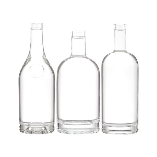 Custom Luxury Clear Glass Whisky Bottle for Liquor 700ml Capacity Super Flint Glass