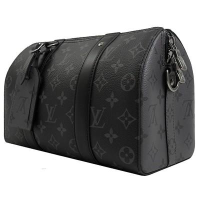 Cruz clássica da lona do jacquard do saco da CIDADE KEEPALL do LV do eclipse do monograma - saco de Boston do corpo