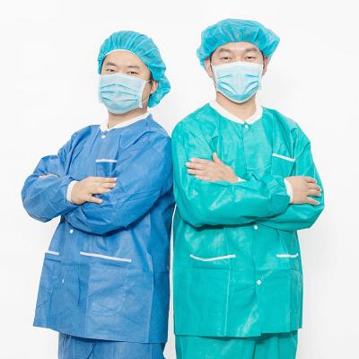 Disposable non woven Scrub Suit top and pants for hospital Nurse Doctor suit Two piece set T-shirt and pants