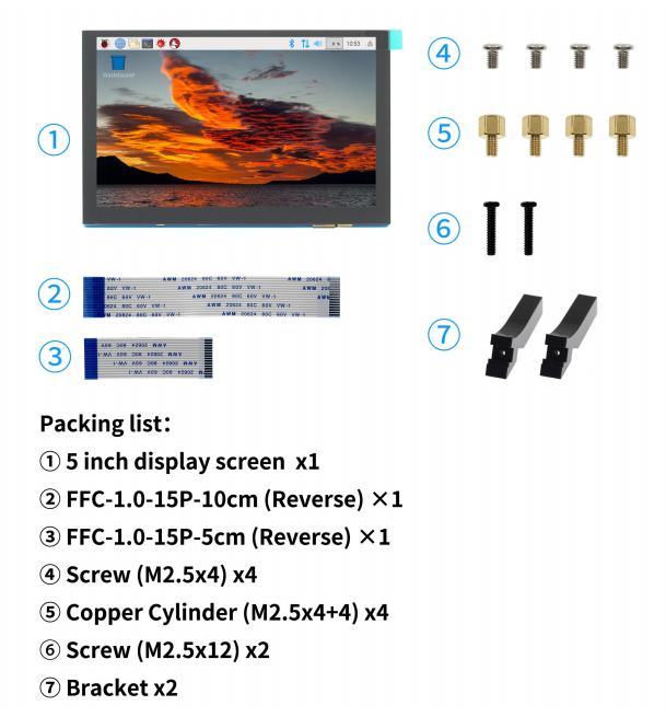 IPS TFT Screen Raspberry Pi 5inch HDMI LCD Display 800x480 Capacitive Touch Screen