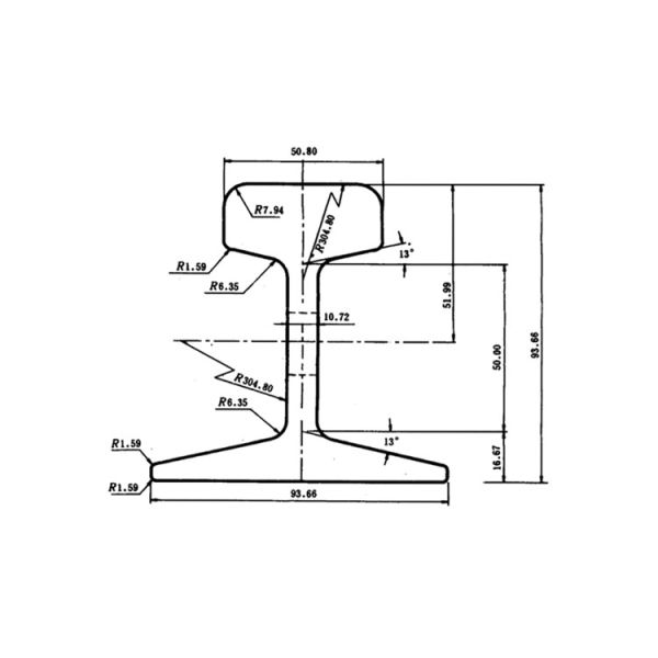 Стандарт JIS Стальной гусеничный рельс JIS 22 кг
