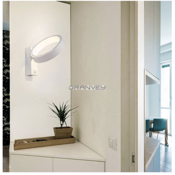 5W 150mm Round Circle Internal Wall Lights , Led Interior Wall Lights White Housing Color