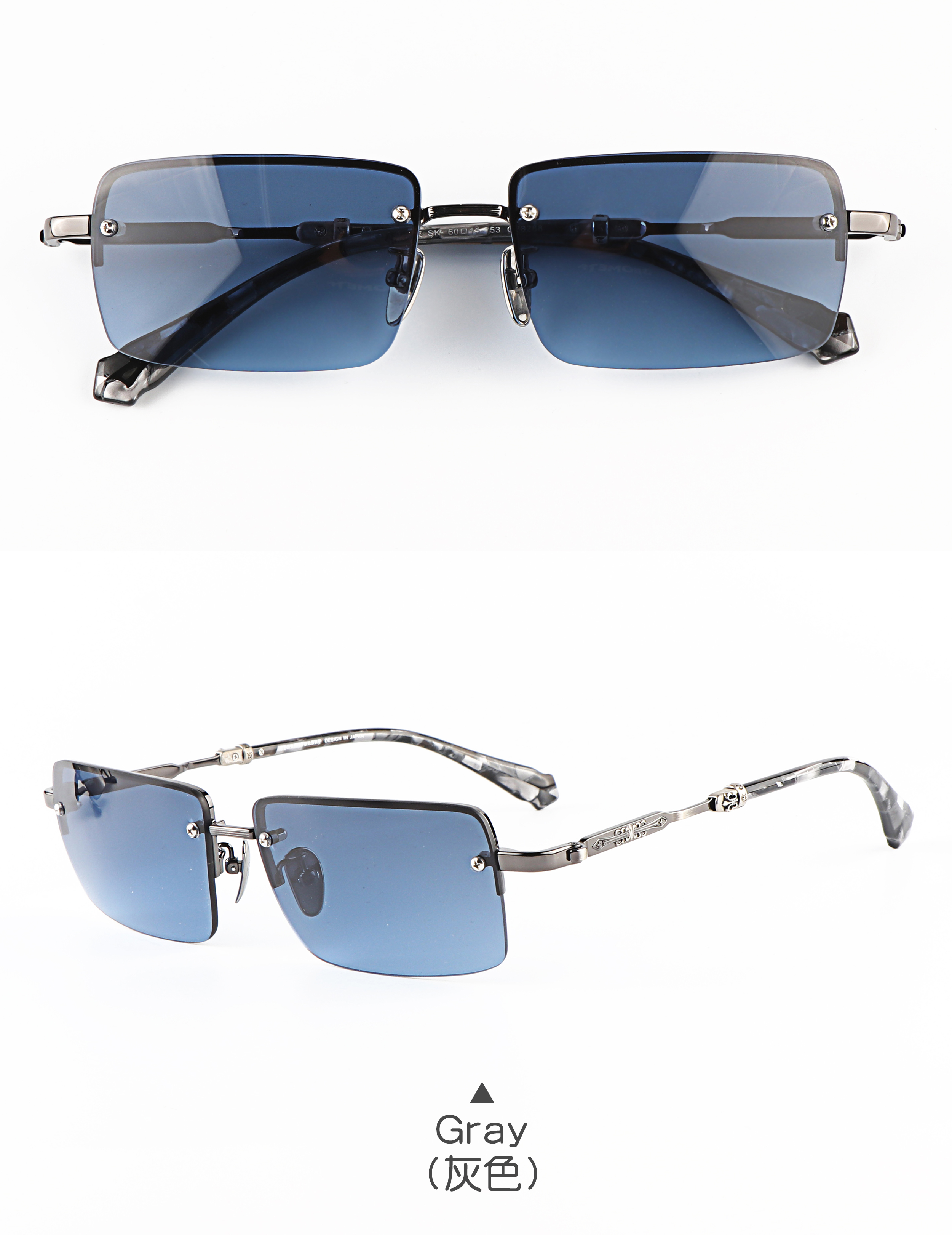 Light Custom Manufacturer Trendy 2025 Borderless Square Top Brands protection Big Ladies High Quality Sunglasses Frame for Men