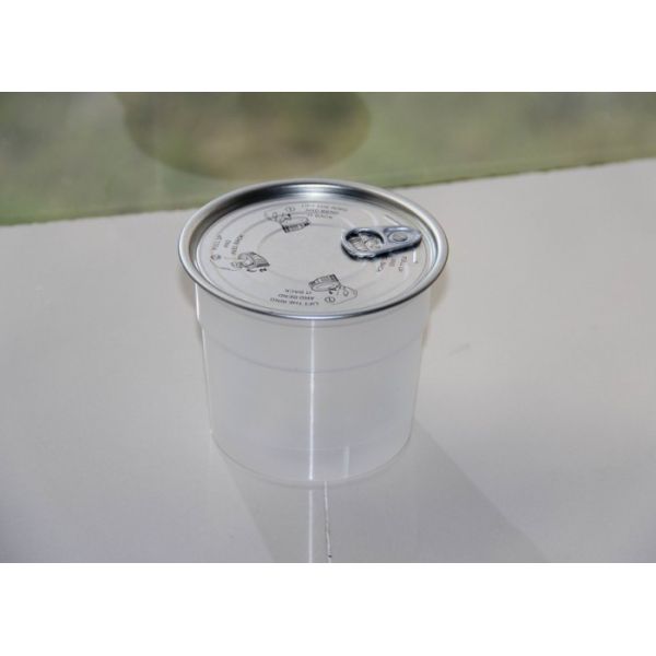 Cup shape transparent PP Can Easy Open End Plastic Tube for Dried food