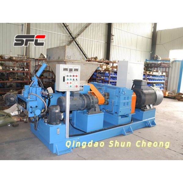 Accurate Temperature Control Force Feeding Single Screw Rubber Extruder Machine with PLC System