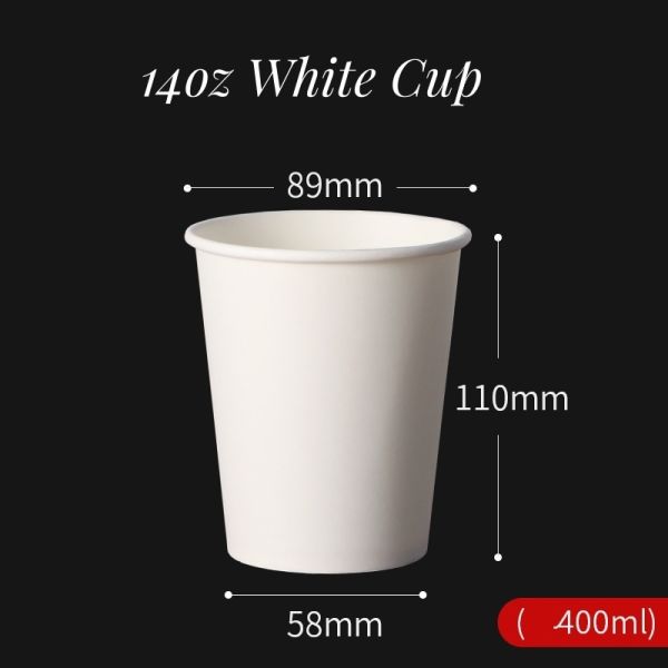 Single Wall Paper Cup for Cold Drinks Various Sizes Custom Printed Disposable 4-22 Oz