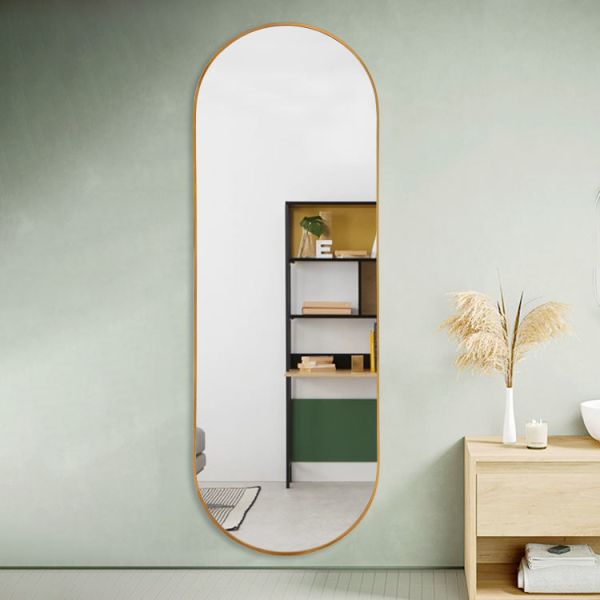 Modern Nordic Arch Shaped Bathroom Mirror , Full Length Wall Hanging Bathroom Mirror