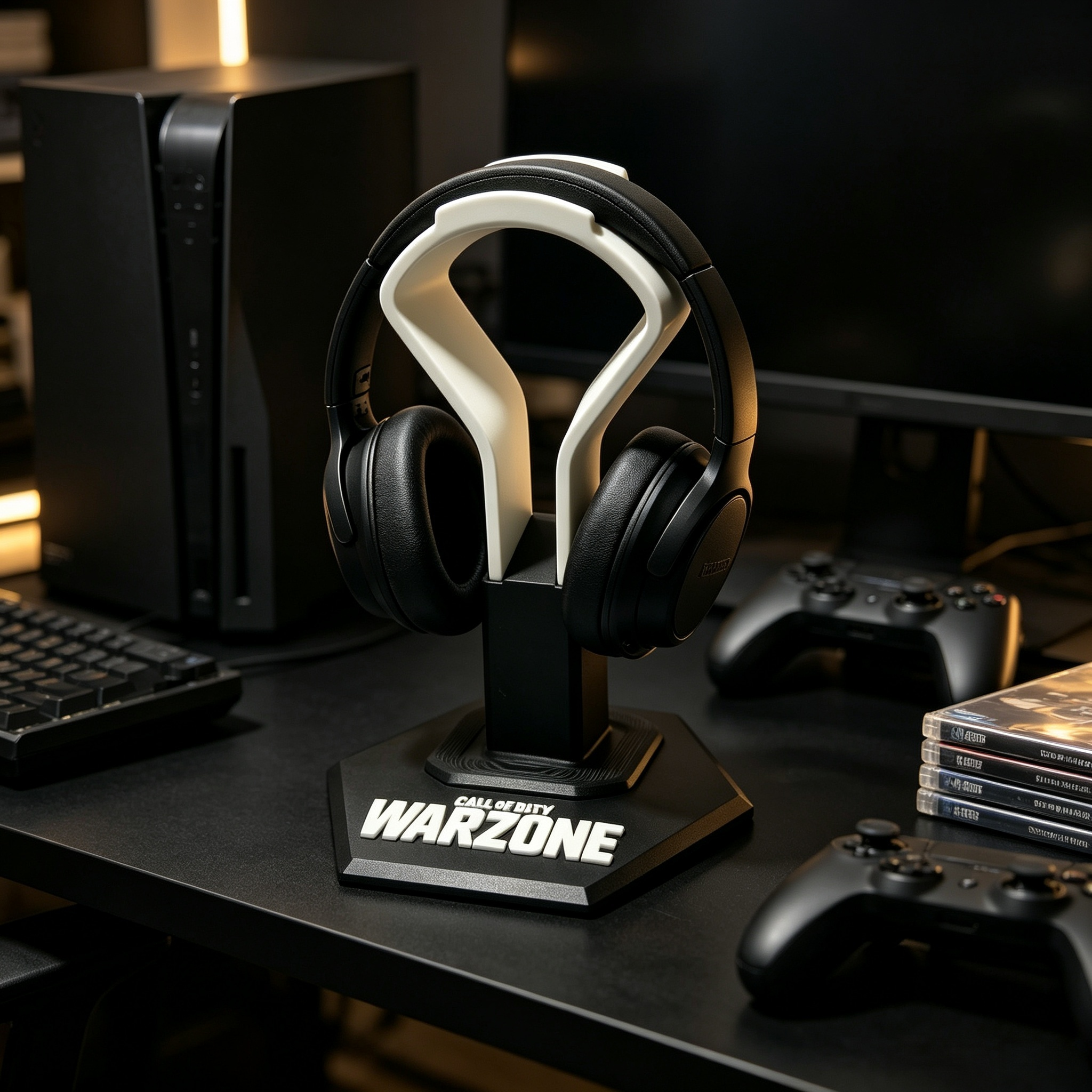 Warzone Logo Digital 3D Printing Stable Custom Color 3d Print Headset Holder