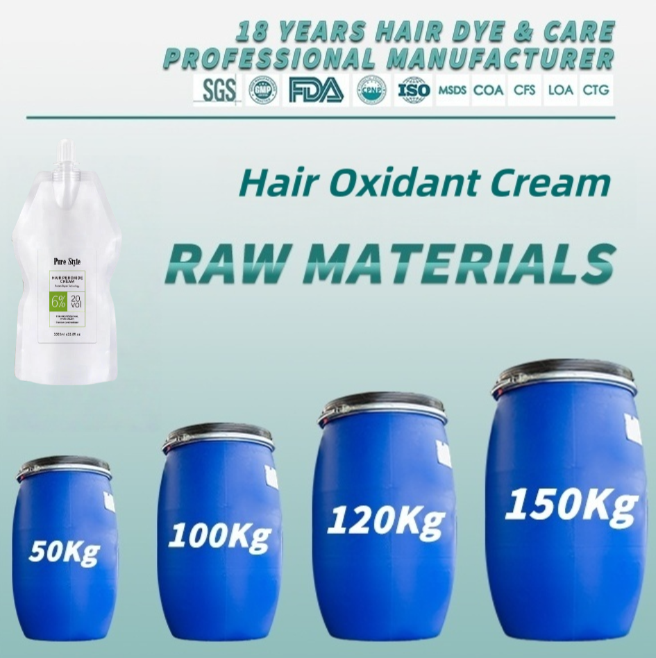 Purestyle Professional 3% 6% 9% 12% Peroxide Oxidant Cream Raw Material OEM
