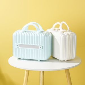 14 Inch Portable Hard Shell Cosmetic Travel Case, Crush-Proof ABS Portable