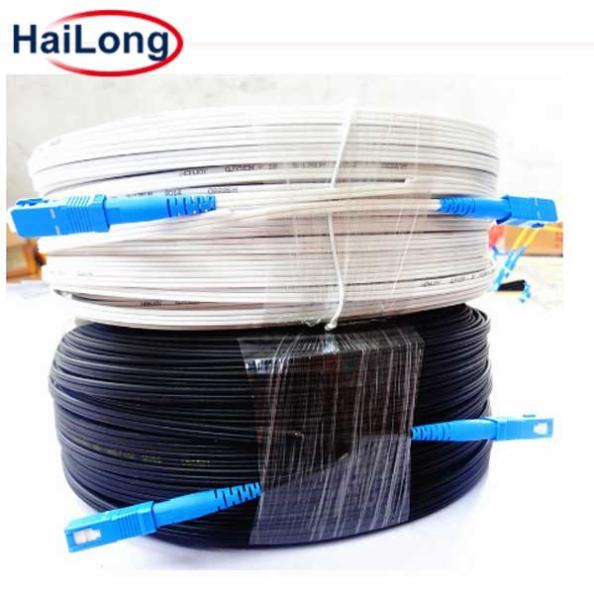 Flat FTTH 1 Core G657A LSZH Optical Fiber Drop Cable