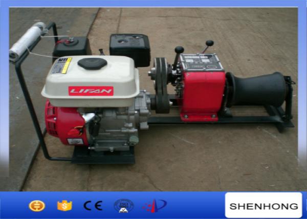 Wire Rope Pulling Portable Gas Powered Winch 1 Ton With Gasoline Engine