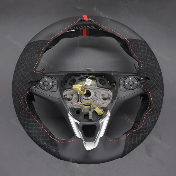 MEWANT New Design Stitch Steering Wheel Cover For Opel Astra K Corsa E Crossland X Insignia B Country Tourer KARL Zafira C