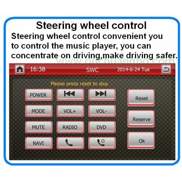 Ouchaungbo Car DVD Video Player GPS Navigation for Volkswagen Tiguan 2007-2012 USB iPod AUX OCB-9802