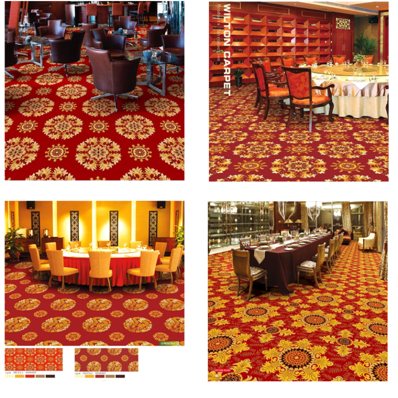 Polypropylene PVC Commercial Flooring Antique Flower Pattern OEM Service