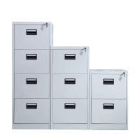 Armário de armazenamento de metal branco com várias gavetas