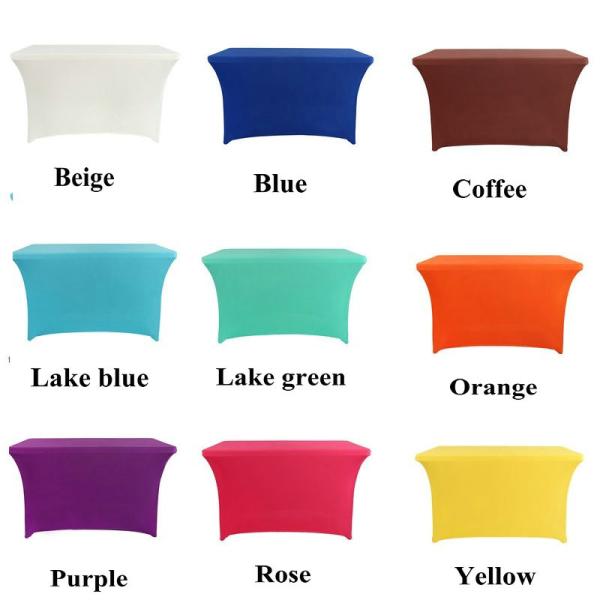 Wedding Party Stretch Tablecloth Rectangular Spandex Lycra Table Cover Tight Fit Fitted Tablecloth for party decoration