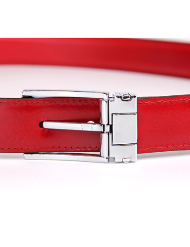 Ширина кожаного пояса 2.8cm облегченных женщин неподдельная с картиной края цвета контраста