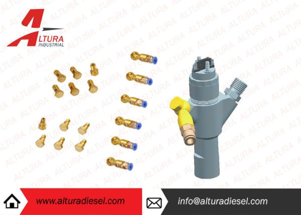 Aviation Aluminum Injector Backflow Connector Golden For Bosch / Denso JY05