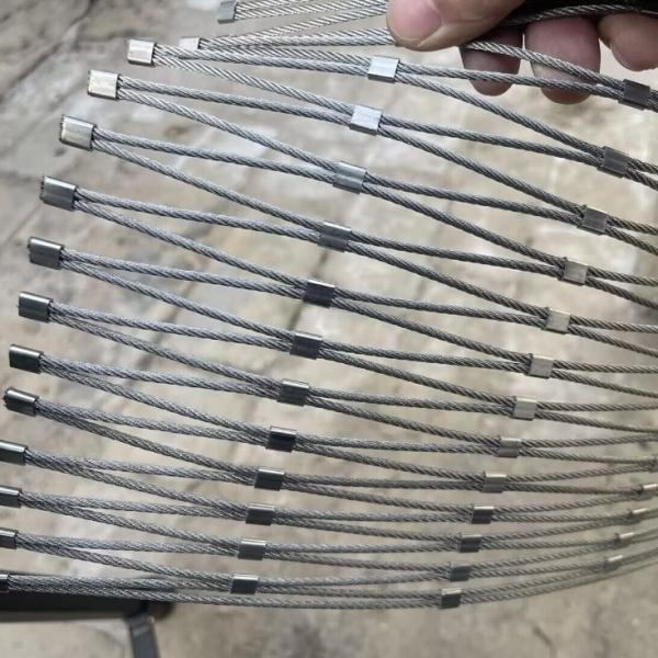 Flexible 304 316 Metal Rope Mesh for Stair Railing and Protection Animal Zoo Mesh Avaiy