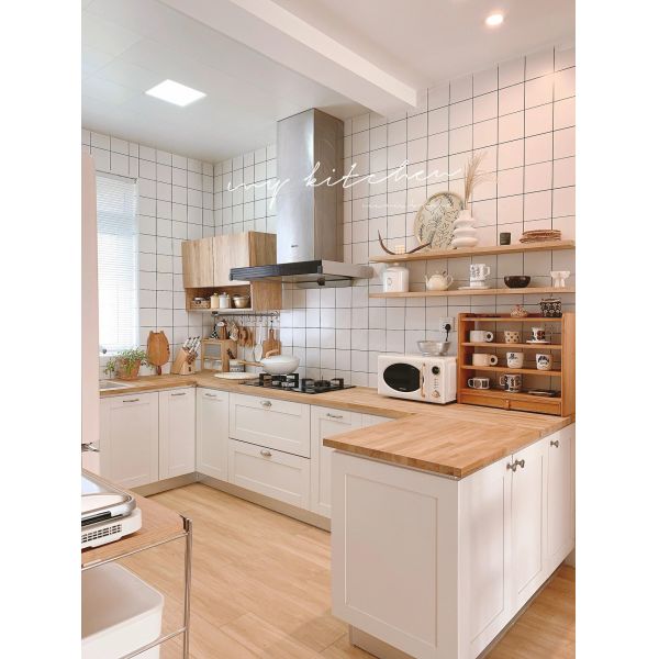 Chinese Furniture Modern Kitchen Melamine Wood Kitchen Cabinetry